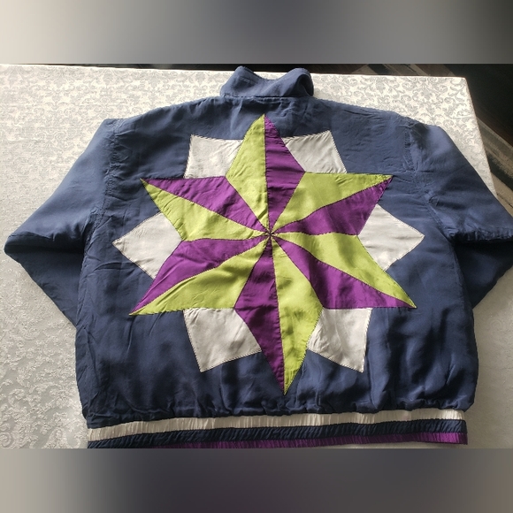 JACKET. SPORTS. VINTAGE. SILK. - Picture 4 of 7